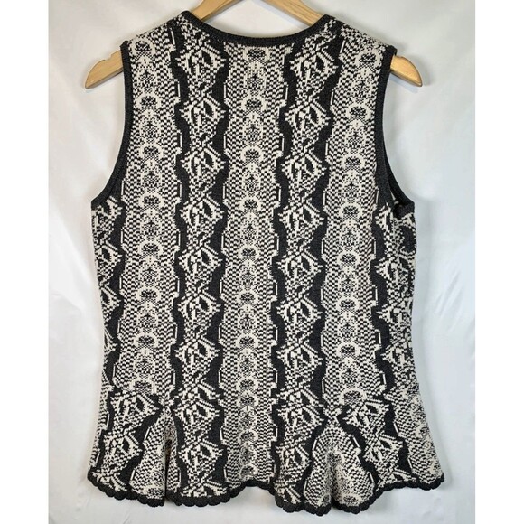 Cabi Peplum Gray Pullover Sleeveless Knit Sweater Vest Top Women’s Size Large - Picture 9 of 9